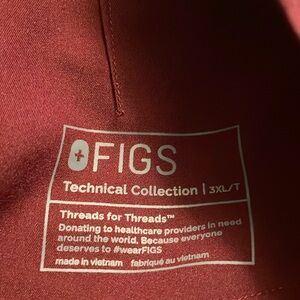 Figs size 3xl jogger maroon